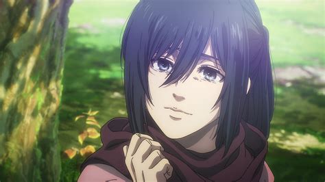 Mikasa Ackerman pensativa en un entorno alternativo
