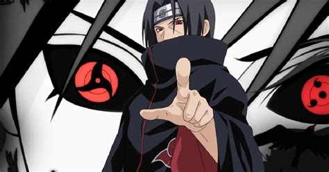 Itachi Uchiha ejecutando un poderoso jutsu de fuego