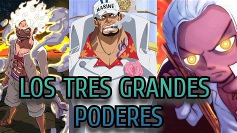 Ilustración de los Tres Grandes Poderes de One Piece