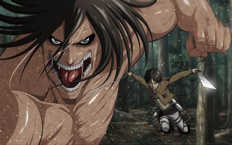 Ilustración de Eren y otros personajes de Shingeki no Kyojin en acción