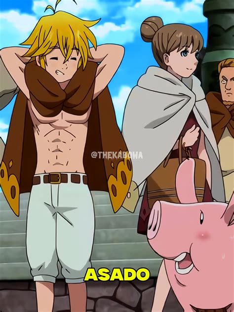 Meliodas y Hawk en el reino celestial