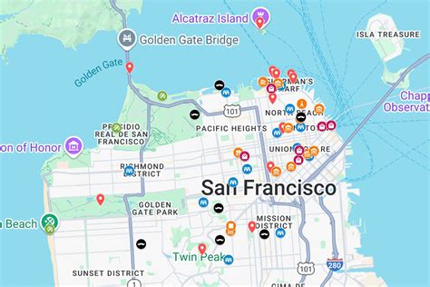 Mapa de San Francisco y Gotham