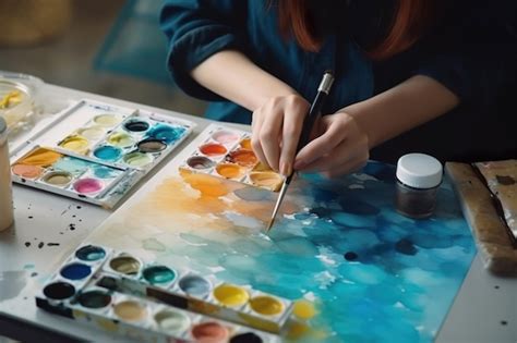 Oosaki pintando una acuarela de la isla Ooe