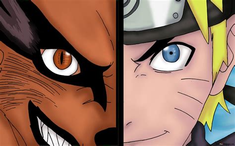 Kurama y Naruto
