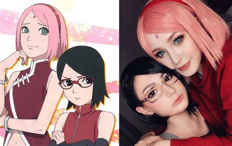 Sakura con su hija Sarada