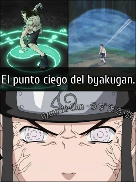 Neji Hyūga usando su Byakugan durante un combate