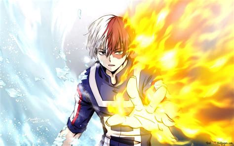 Diagrama de las habilidades de Shoto Todoroki: Fuego y Hielo