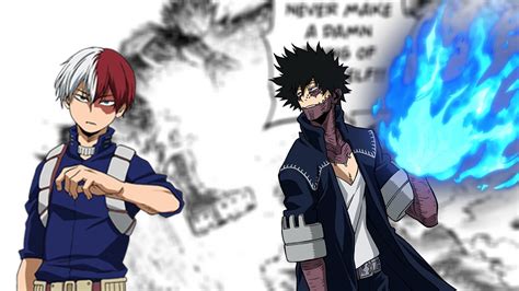 Ilustración de la batalla entre Shoto Todoroki y Dabi