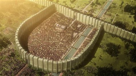 Estructura de los muros de Attack on Titan