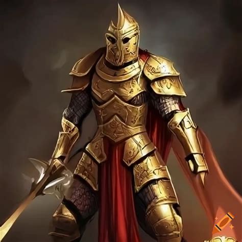 Ilustración de un guerrero con aura dorada
