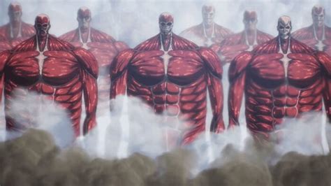 Ilustración de los Titanes del Muro en Attack on Titan