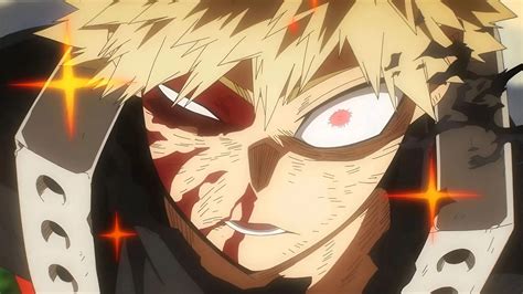 Ilustración de Bakugo mostrando remordimiento
