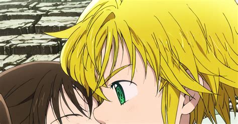 Diane abrazando a Meliodas