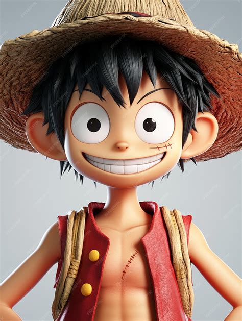 Monkey D. Luffy com seu chapéu de palha