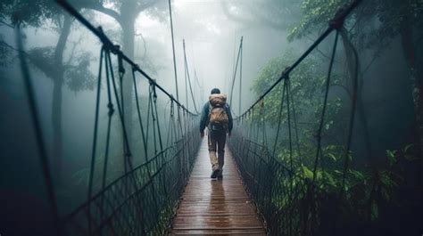 Personaje de Nioh cruzando un puente