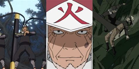 Hiruzen Sarutobi en combate contra Orochimaru