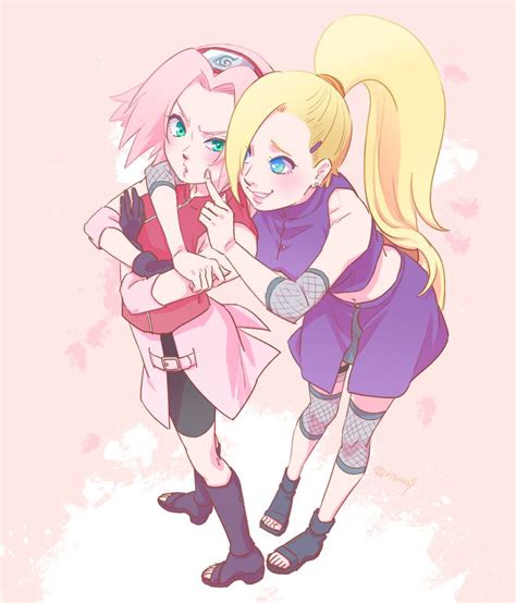 Sakura e Ino en la tienda de flores