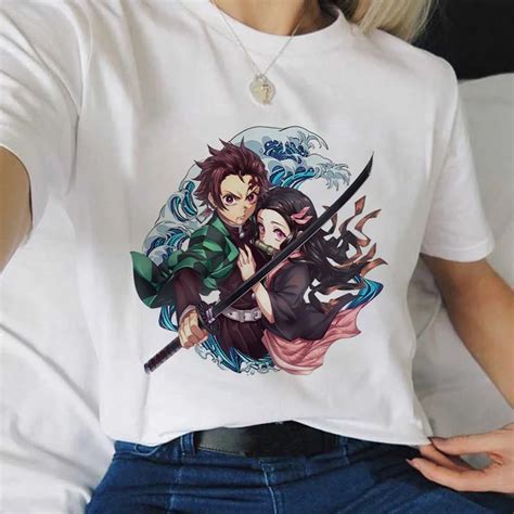 Camiseta de Demon Slayer con estampado de Tanjiro