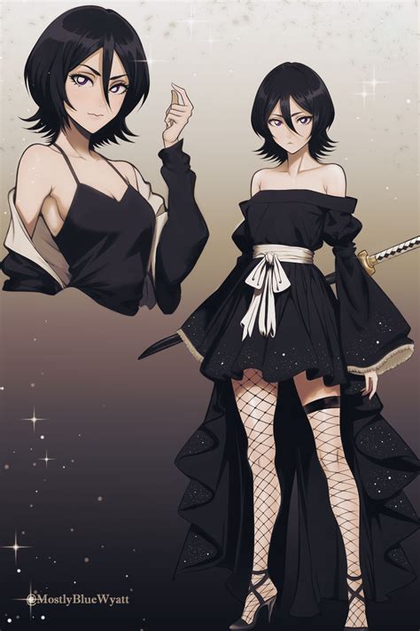 Rukia Kuchiki con actitud rockera