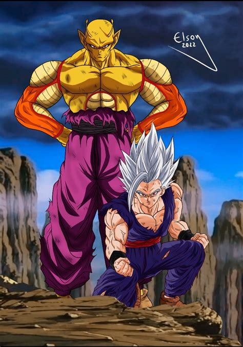 Gohan pensativo mirando a Piccolo