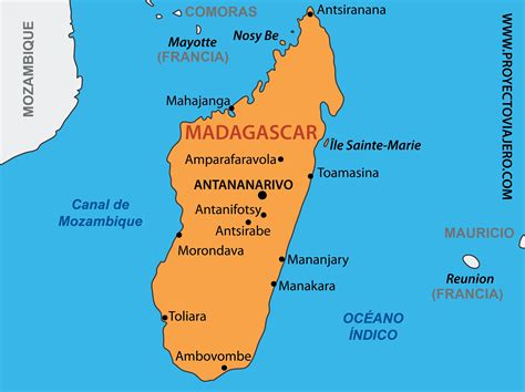 Mapa de la Isla Paradis comparado con Madagascar