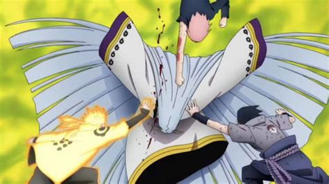 Naruto y Sasuke preparándose para sellar a Kaguya