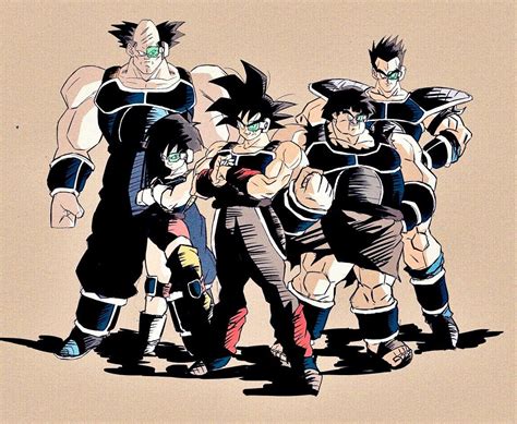 Bardock con su equipo