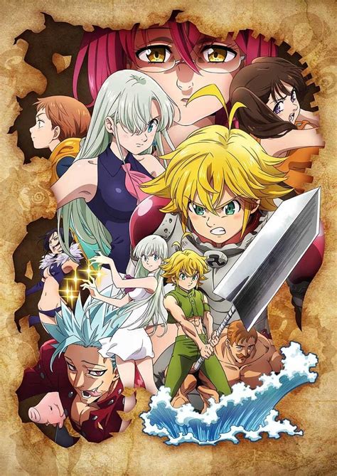 Portada de Nanatsu no Taizai temporada 4 con los Siete Pecados Capitales