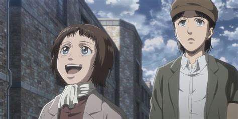 Grisha y Faye Jaeger observando un dirigible