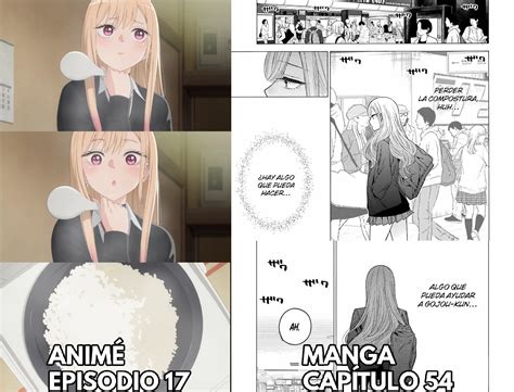 Comparación manga vs anime de la escena del beso