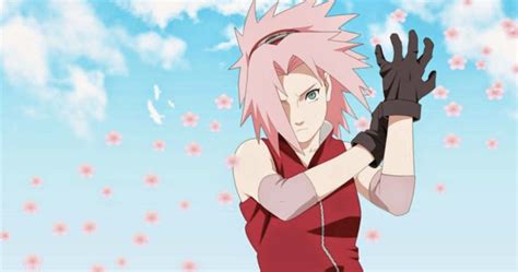 Sakura golpeando a Naruto