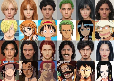 Collage de personajes de One Piece con sus actores de doblaje en español