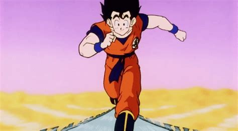 Ilustración de Goku corriendo en el opening original de Dragon Ball
