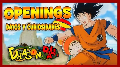 Montaje de portadas de los diferentes openings de Dragon Ball