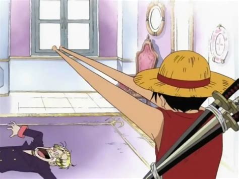 Luffy usando Gomu Gomu no Rocket