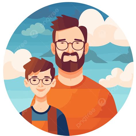 Ilustración de Kuma de niño junto a su padre