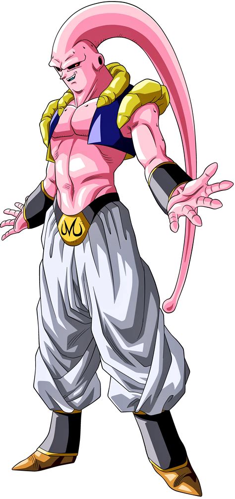 Ilustración de Gotenks fusionado con Piccolo y Majin Buu absorbiéndolos
