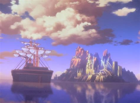 Isla de Elegia destruida en One Piece Film Red