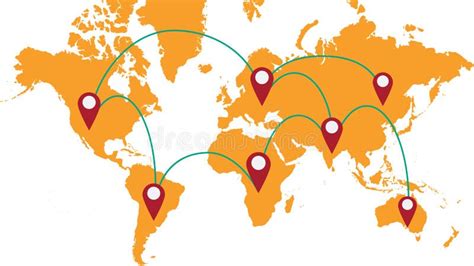 Mapa del mundo con destinos exóticos resaltados