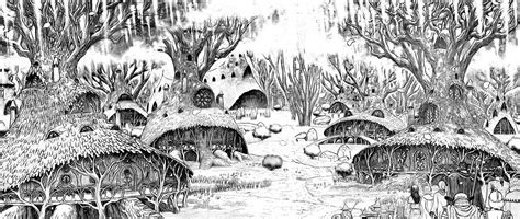 Arte conceptual de la Isla Elfhelm en Berserk