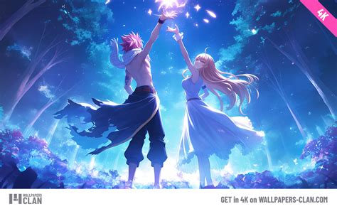 Natsu y Lucy buscando a Gray