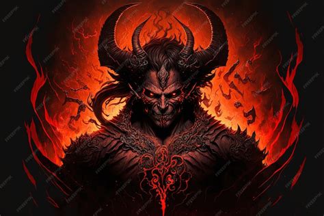 Ilustración de Lucifer y María en el infierno