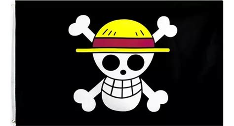 Bandera de One Piece con sombrero de paja