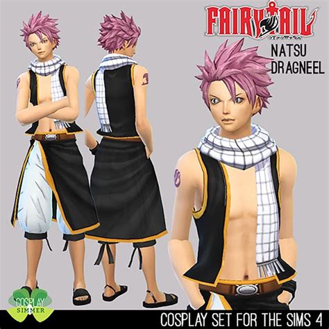 Atuendo de Natsu Dragneel para Los Sims 4