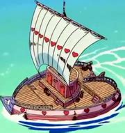 Koby como grumete en el barco de Alvida