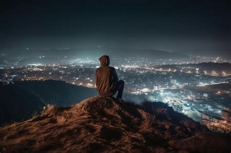 Representación artística de un vampiro melancólico contemplando la noche.