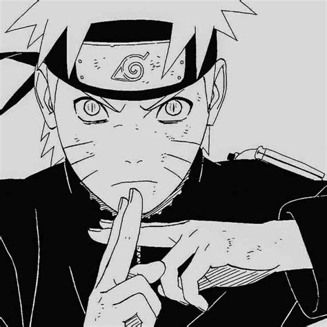 Naruto Uzumaki en estilo blanco y negro