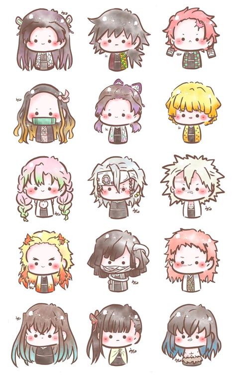 Personajes chibi de Kimetsu no Yaiba