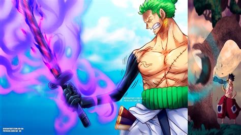 Ilustración de Zoro utilizando Haki de Armadura