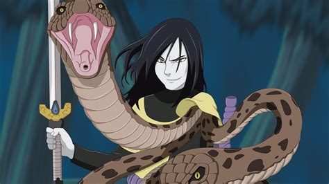 Representación de Orochimaru usando ataques de serpiente